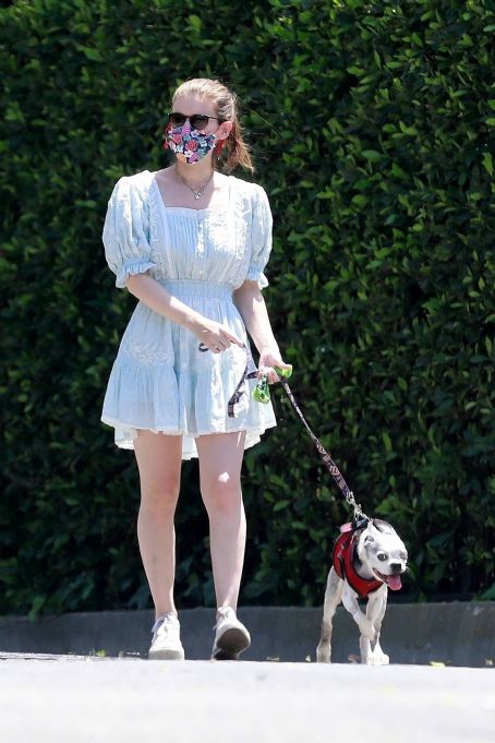 Kate Mara – Looks cute in white summer dress in Los Feliz