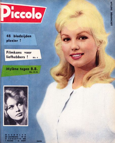 Mylène Demongeot, Piccolo Magazine 21 August 1960 Cover Photo - Belgium