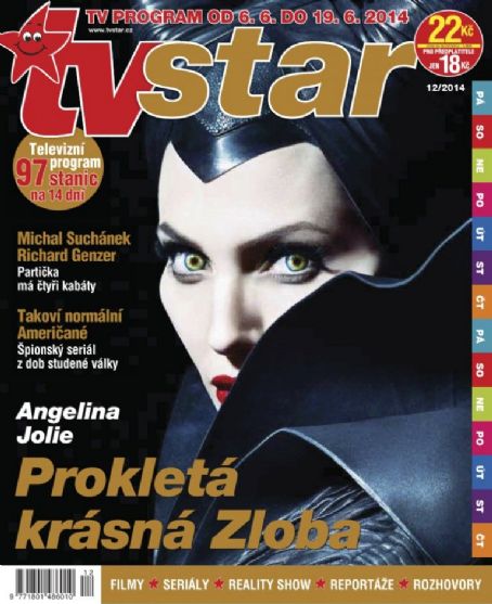 Angelina Jolie Maleficent Tv Star Magazine 06 June 2014 Cover Photo Czech Republic
