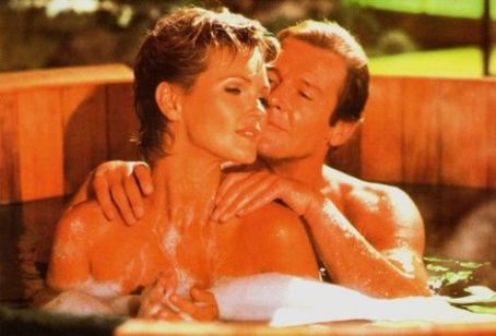 Fiona Fullerton and Roger Moore