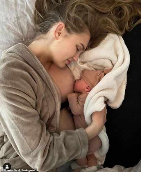 Romee Strijd gives birth! Model shares first breastfeeding picture of daughter Mint van Leeuwen after revealing she tried to get pregnant for two years