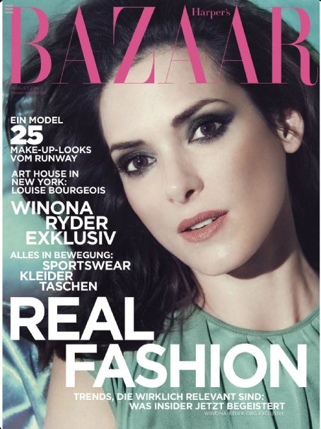 Winona Ryder, Harper's Bazaar Magazine August 2016 Cover Photo - Germany