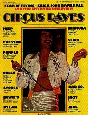 David Byron, Circus Magazine September 1975 Cover Photo - United States