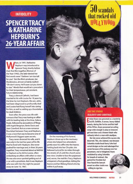 Katharine Hepburn And Spencer Tracy - 50 Scandals That Rocked Old ...