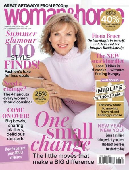 Fiona Bruce, Woman & Home Magazine February 2018 Cover Photo - South Africa