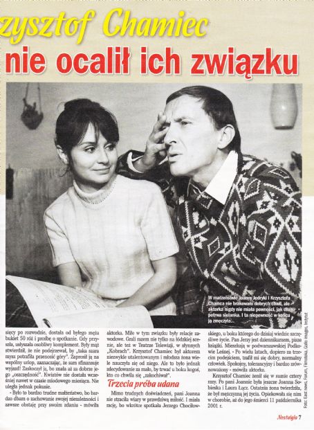 Joanna Jedryka And Krzysztof Chamiec Nostalgia Magazine Pictorial [poland] October 2021