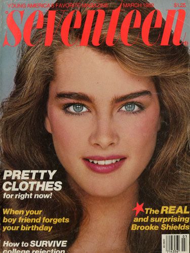 Brooke Shields, Seventeen Magazine March 1982 Cover Photo - United States