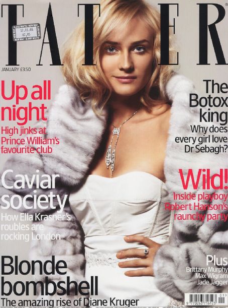 Diane Kruger, Tatler Magazine January 2006 Cover Photo - United Kingdom