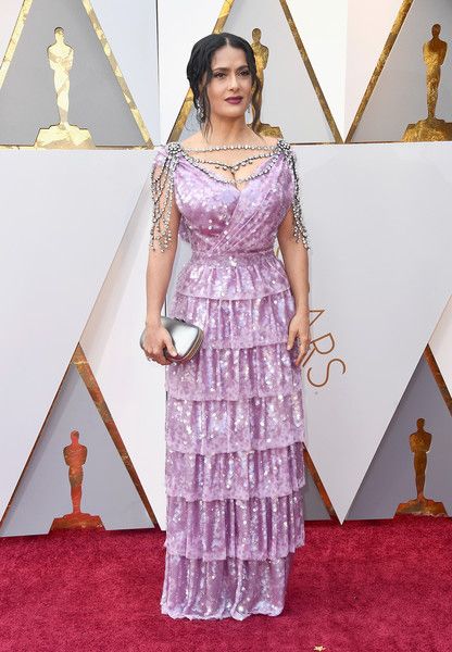 Salma Hayek in Gucci Dress :  90th Annual Academy Awards - Red Carpet