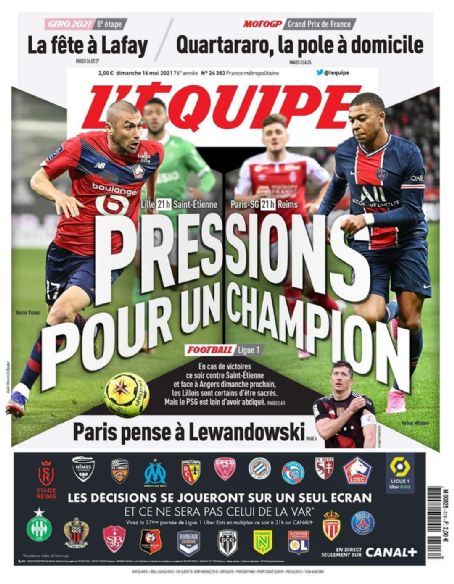 Kylian Mbappé, L'equipe Magazine 16 May 2021 Cover Photo - France