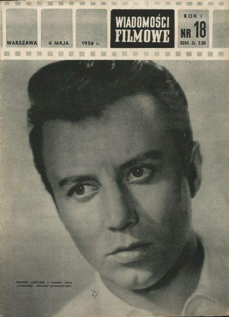 Michel Auclair - Wiadomosci Filmowe Magazine Cover [Poland] (4 May 1958)