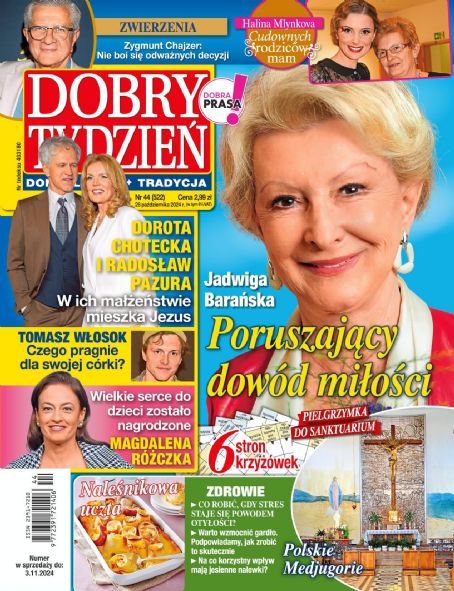 Jadwiga Baranska - Dobry Tydzień Magazine Cover [Poland] (28 October 2024)