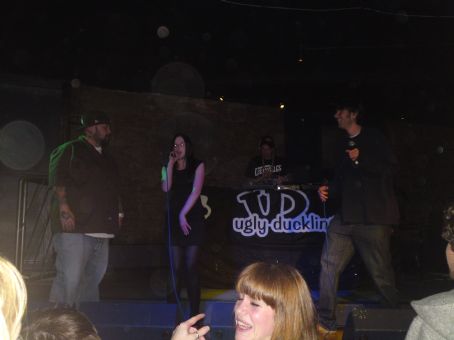 myself on stage freestyling with ugly duckling