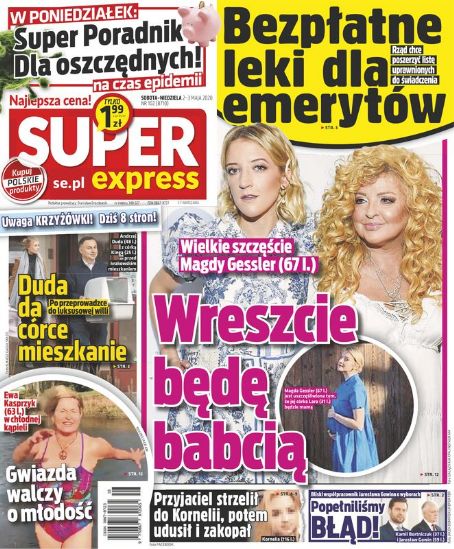 Magda Gessler Lara Gessler Super Express Magazine 02 May 2020 Cover Photo Poland