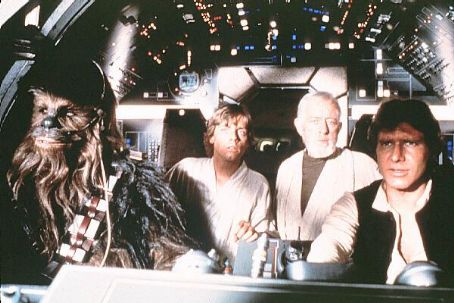 Mark Hamill as Luke Skywalker,Alec Guinness as Obi Wan Kenobi,Peter ...