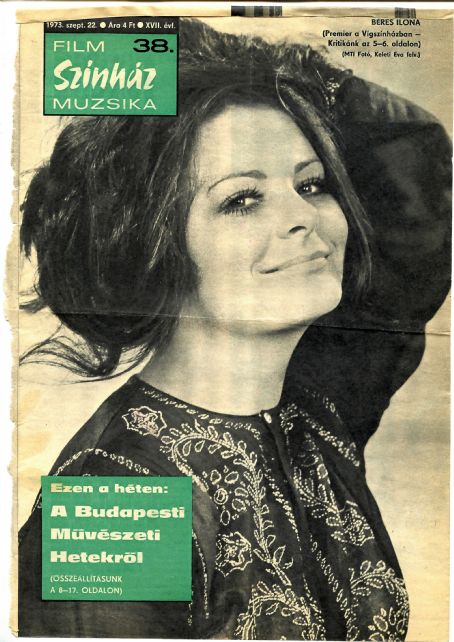 Ilona Béres, Film Szinhaz Muzsika Magazine 22 September 1973 Cover ...