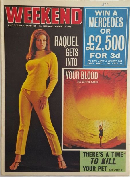 Raquel Welch - Weekend Magazine Cover [United Kingdom] (31 August 1966)