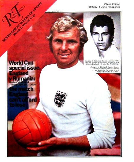 Bobby Moore, Radio Times Magazine 28 May 1970 Cover Photo - United Kingdom