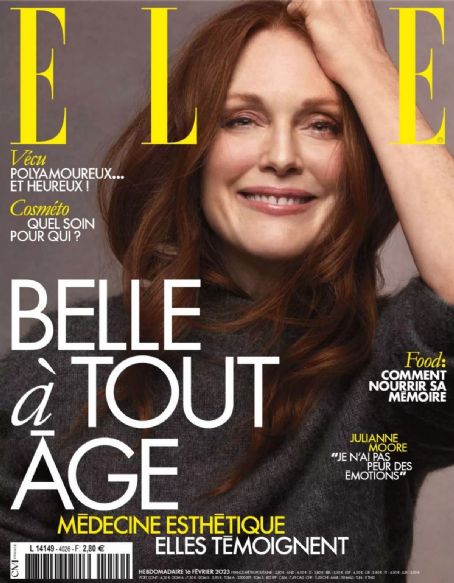 Julianne Moore, Elle Magazine 16 February 2023 Cover Photo - France