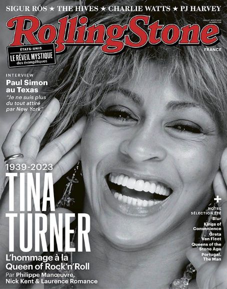 Tina Turner, Rolling Stone Magazine August 2023 Cover Photo - France