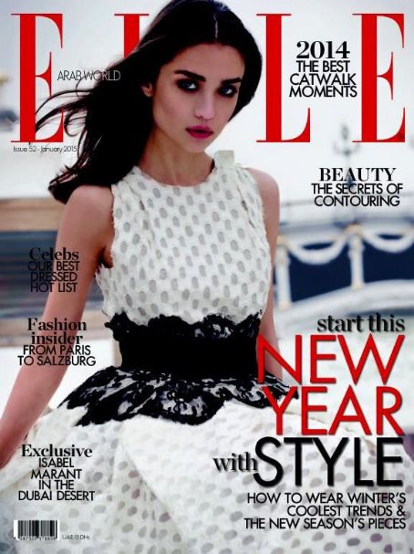 Katya Lafita, Elle Magazine January 2015 Cover Photo - United Arab Emirates