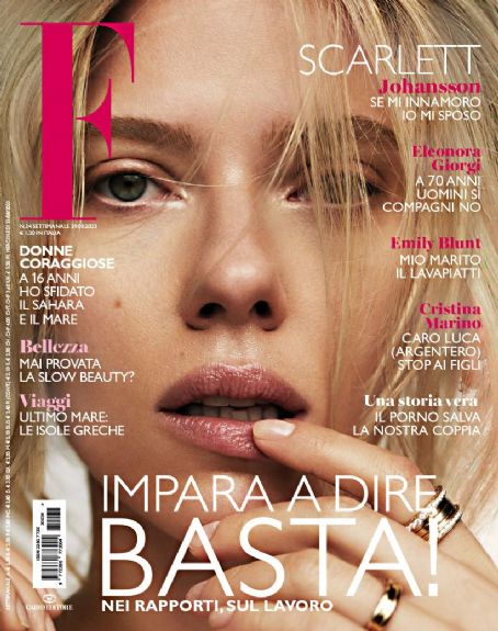 Scarlett Johansson F Magazine Magazine 29 August 2023 Cover Photo Italy