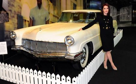 Priscilla Presley visits the 'Elvis at the 02' exhibition at 02 Arena on December 15, 2014 in London, England