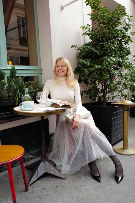 Pamela Anderson Shooting Commercial for Dior in Paris