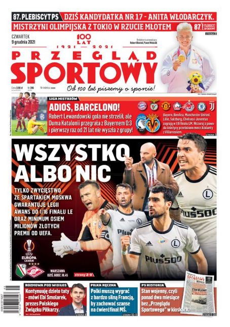 Robert Lewandowski - Przegląd Sportowy Magazine Cover [Poland] (9 December 2021)