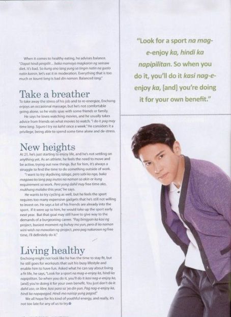Enchong Dee - Health Today Magazine Pictorial [Philippines] (August 2010)
