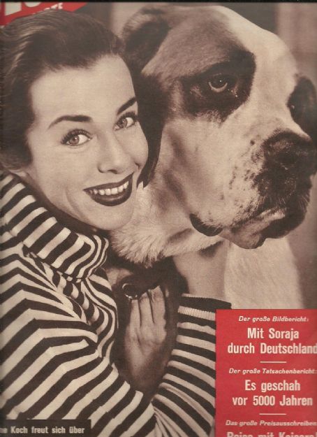 Marianne Koch, Deutsche Illustrierte Magazine 26 March 1955 Cover Photo ...