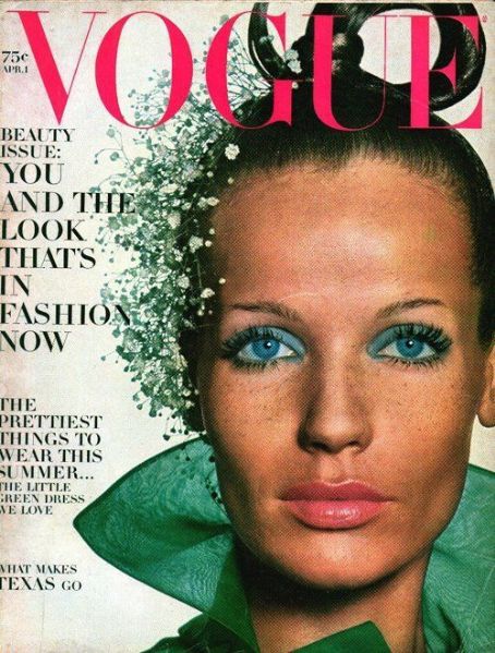 Veruschka Von Lehndorff Vogue Magazine 01 April 1968 Cover Photo