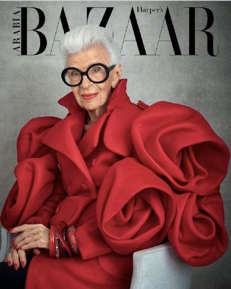 Iris Apfel, Harper's Bazaar Magazine September 2021 Cover Photo ...