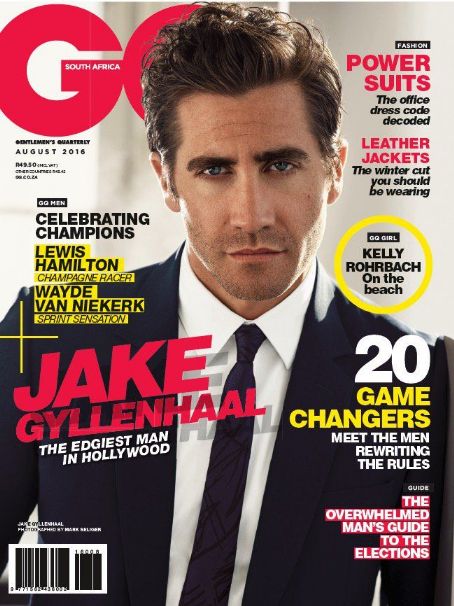 Jake Gyllenhaal, GQ Magazine August 2016 Cover Photo - South Africa