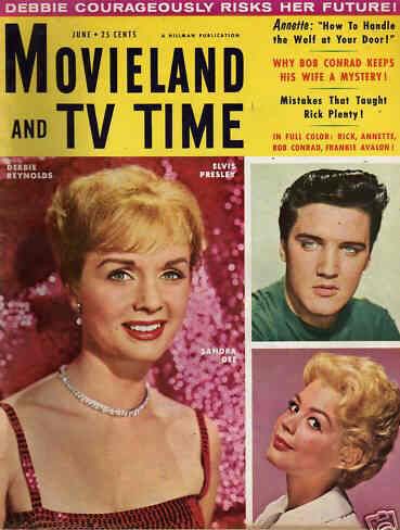 Elvis Presley, Debbie Reynolds, Sandra Dee, Movieland Magazine June ...