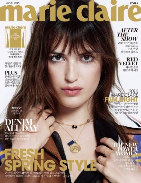 Jeanne Damas, Marie Claire Magazine April 2016 Cover Photo - South Korea