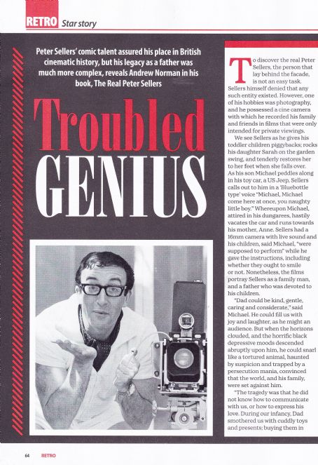 Peter Sellers - Yours Retro Magazine Pictorial [United Kingdom] (March 2022)