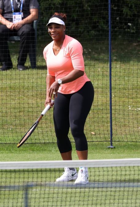 Serena Williams – Seen with Frances Tiafoe while practice tennis in Eastbourne