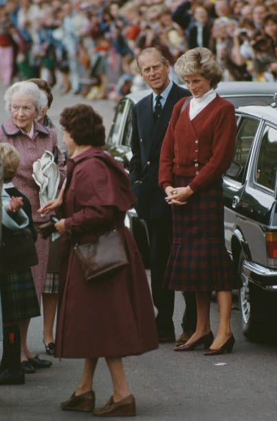 Princess Diana arrive on the 'Brittania' near Aberdeen, for a holiday ...