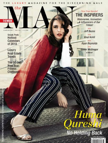 Huma Qureshi, The Man Magazine January 2018 Cover Photo - India