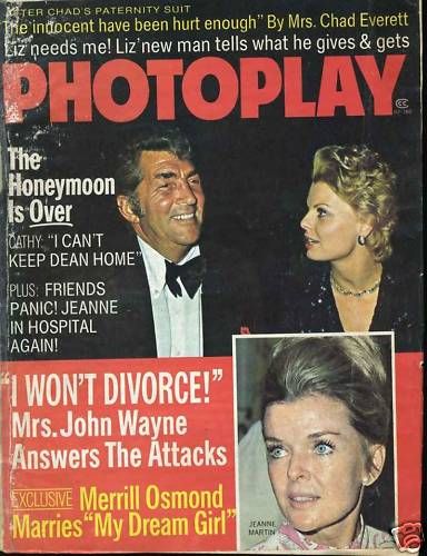 Dean Martin, Photoplay Magazine December 1973 Cover Photo - United States