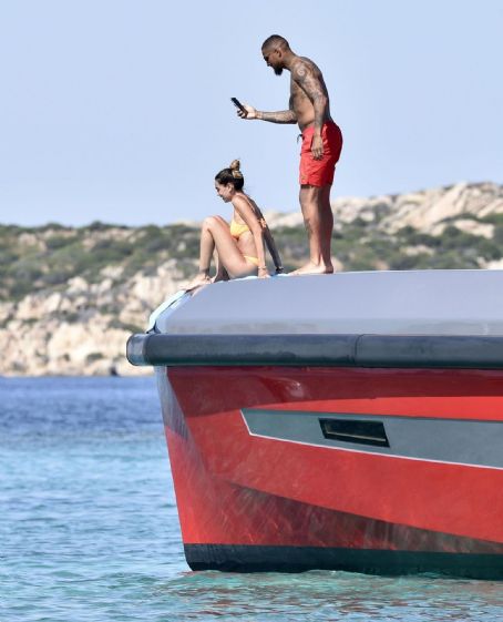 Melissa Satta – Wearing bikini on a yacht in Sardinia