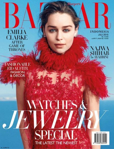 Emilia Clarke, Harper's Bazaar Magazine July 2015 Cover Photo - Indonesia