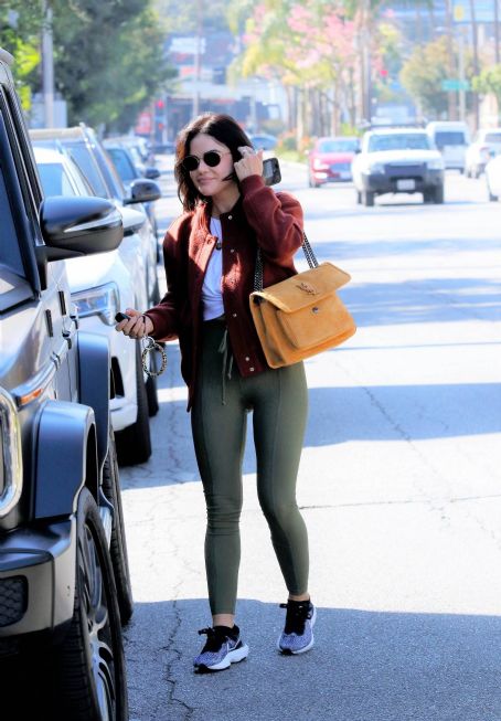 Lucy Hale – Seen heading to a gym in Los Angeles