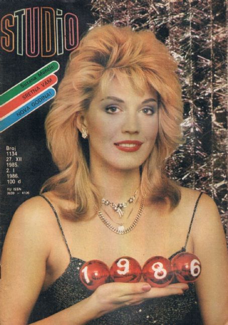Suzana Mancic Studio Magazine 27 December 1985 Cover Photo Yugoslavia Serbia And Montenegro