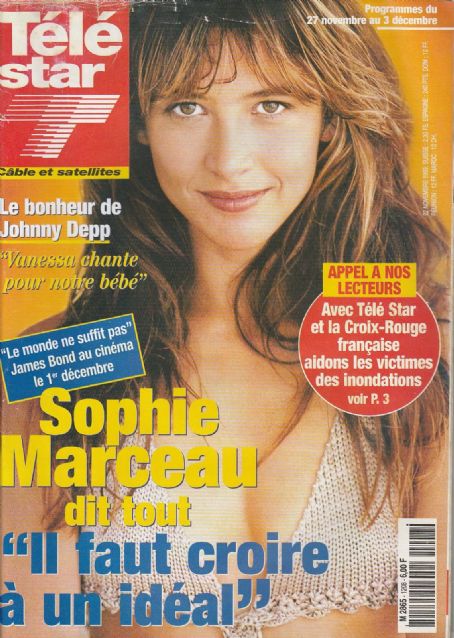Sophie Marceau, Télé Star Magazine 22 November 1999 Cover Photo - France