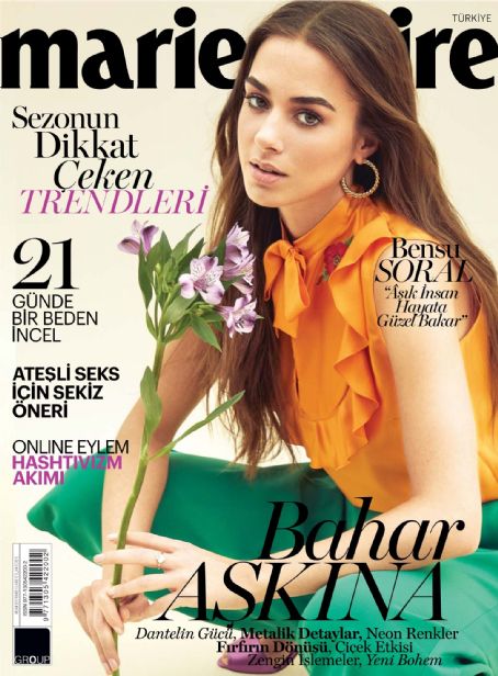 Bensu Soral, Marie Claire Magazine April 2017 Cover Photo - Turkey