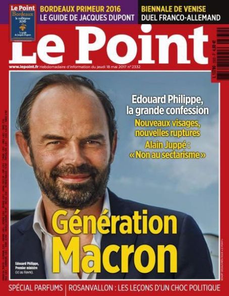 Édouard Philippe, LE POINT Magazine 18 May 2017 Cover Photo - France