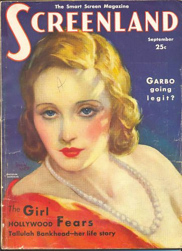 Tallulah Bankhead, Screenland Magazine September 1931 Cover Photo ...