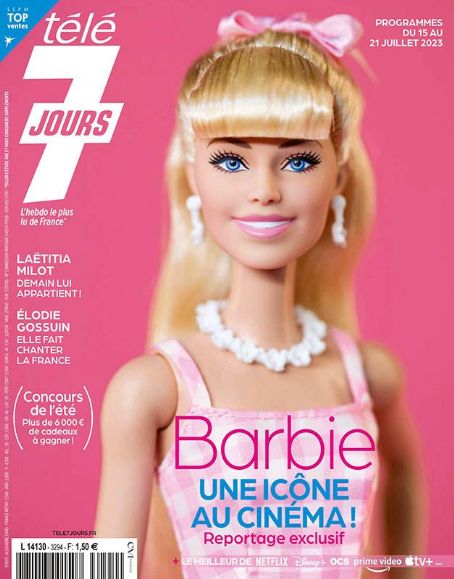 Barbie, Tele 7 Jours Magazine 15 July 2023 Cover Photo - France